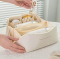 AAA Luxury Elegant PU Cosmetic Bag - Portable Large Capacity