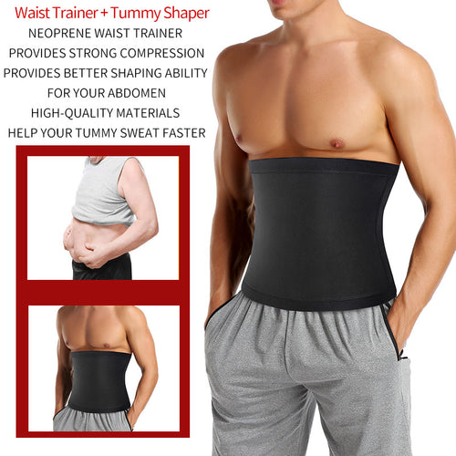 AAA Luxury Men's Sauna Body Shaper Waist Trainer Slimming Belt