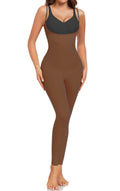curvas atelier Full Body Shaper for Women Tummy Control Open Bust Butt Lifting Fajas Shapewear Bodysuit High Waist Thigh Slimmer - Brown XS/S