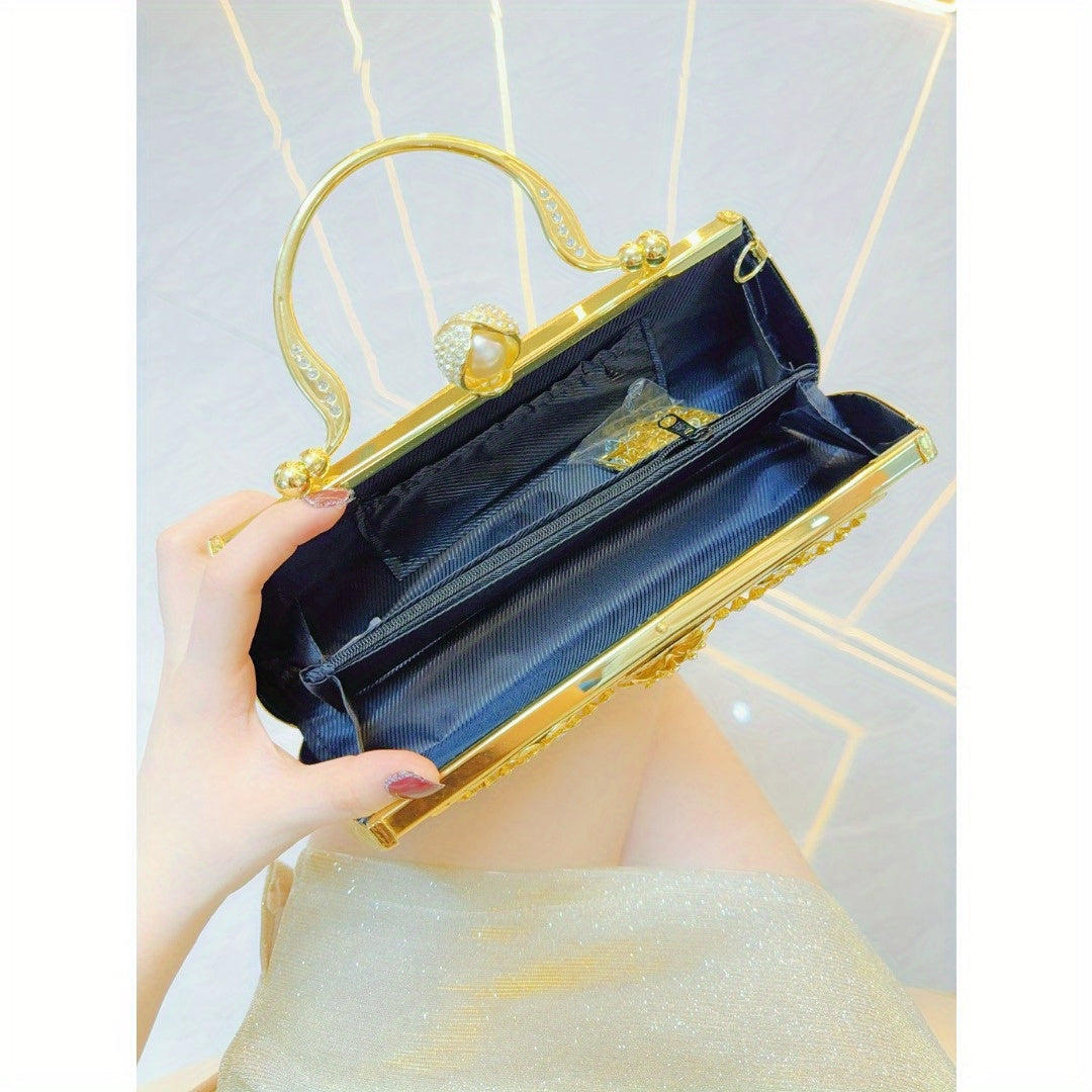 AAA Luxury Handmade rhinestone Dinner bag Cocktail Dress Bag Hand-held skew party
