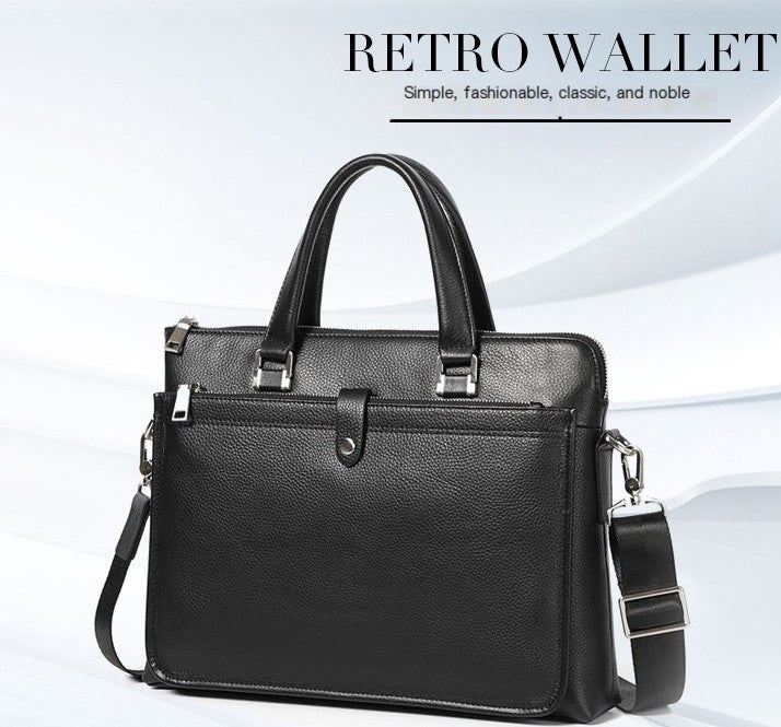 AAA Luxury Leather Briefcase for Men, Crossbody Bag.