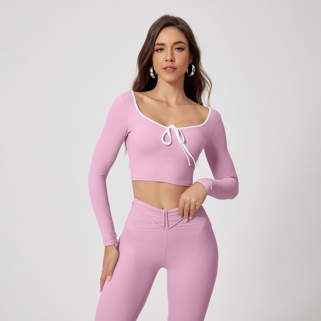 curvas atelier High Waist Quick-drying Long Sleeve Yoga Wear Suit