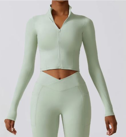 curvas atelier  Yoga Wear Coat with Zipper