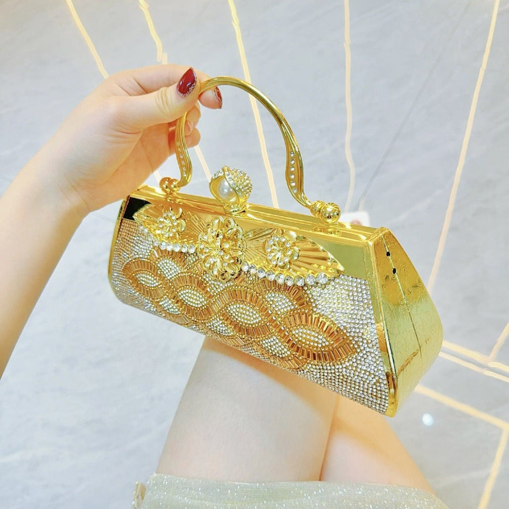 AAA Luxury Handmade rhinestone Dinner bag Cocktail Dress Bag Hand-held skew party