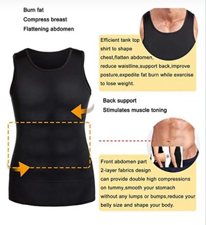 CURVAS ATELIER  Men's Slimming Body Shaper-Compression & Toning  for a Sculping