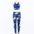 CURVAS ATELIER Women's Floral Print Yoga Set - Bra & Leggings Outfit