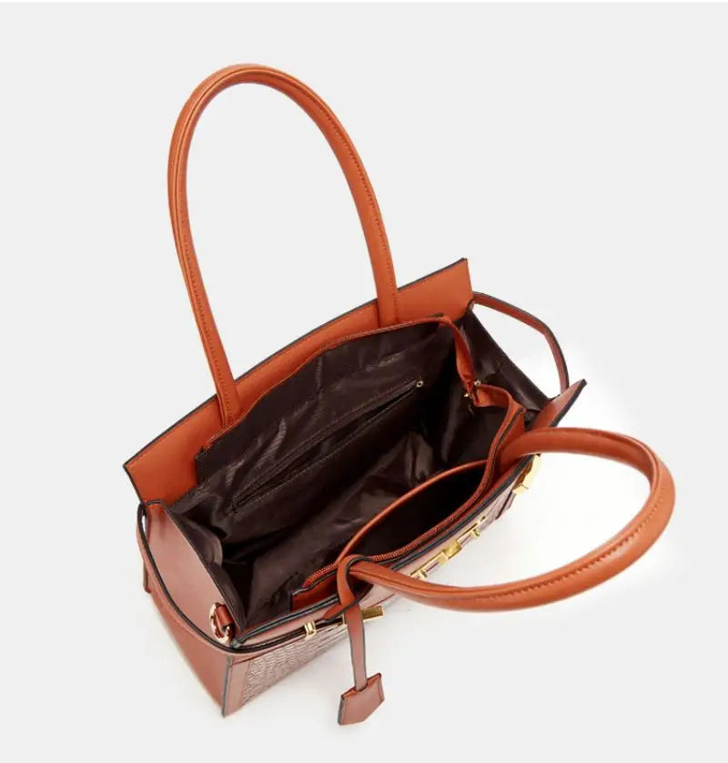 AAA Luxury Elegant Crocodile Pattern Tote Bag Set for Women