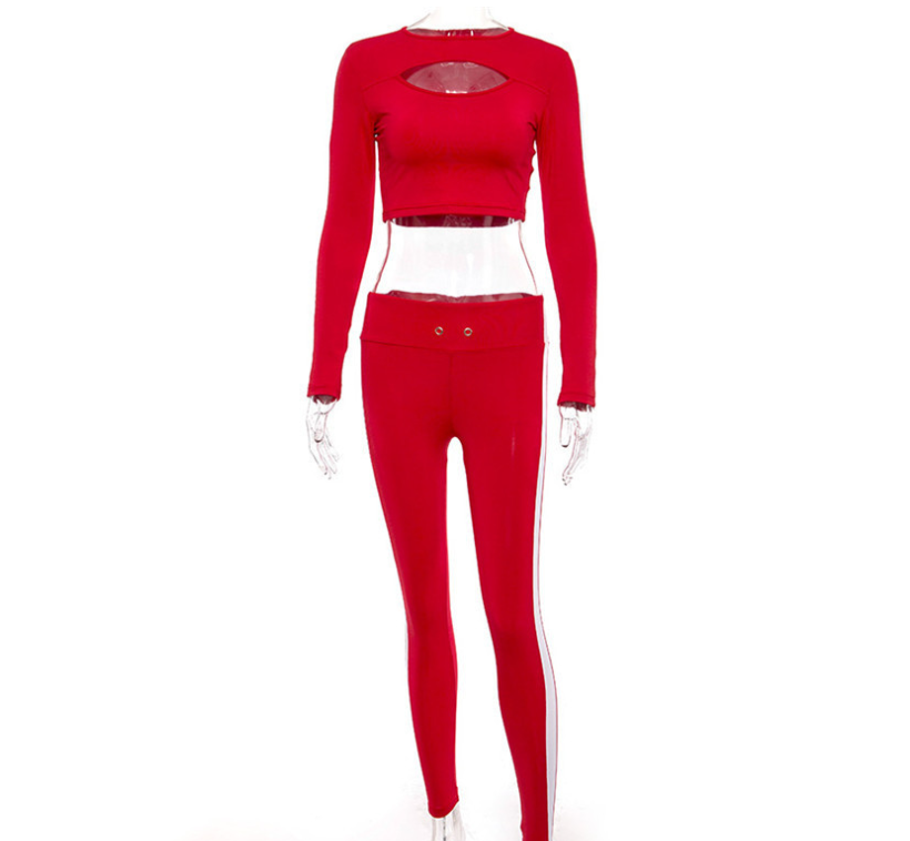 CURVAS ATELIER Color Block Cutout Yoga Set