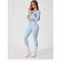 curvas atelier High Waist Quick-drying Long Sleeve Yoga Wear Suit