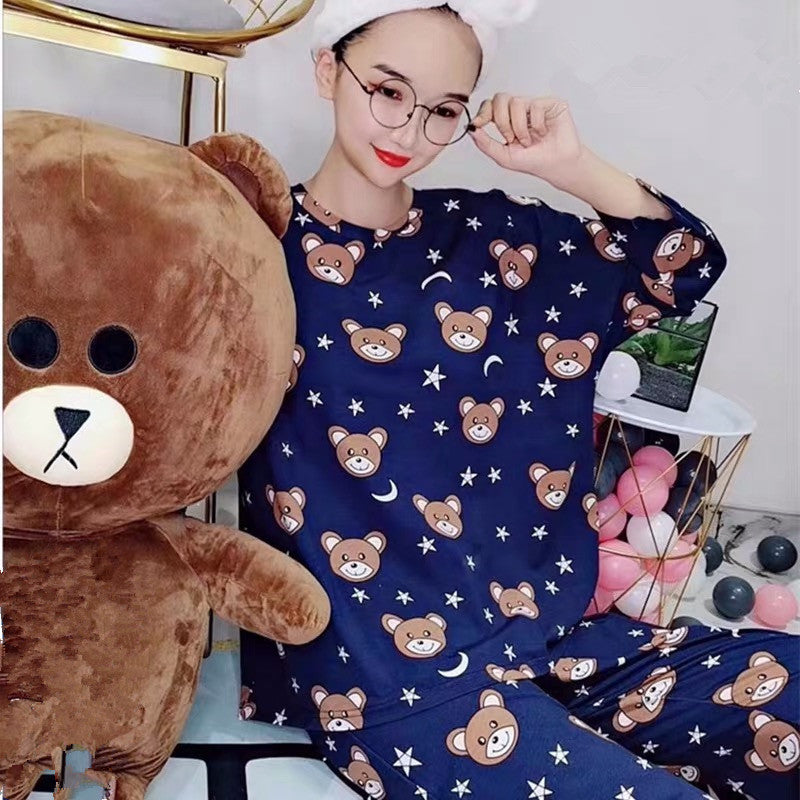 CURVAS ATELIER Women's Long Sleeve pajama set perfect for both spring and autumn wear.