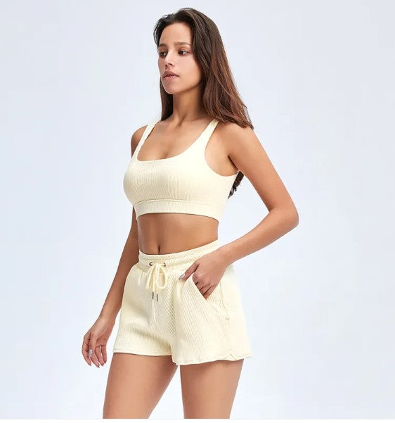 CURVAS ATELIER short sleeve gym yoga suit designed for ultimate comfort and flexible whether