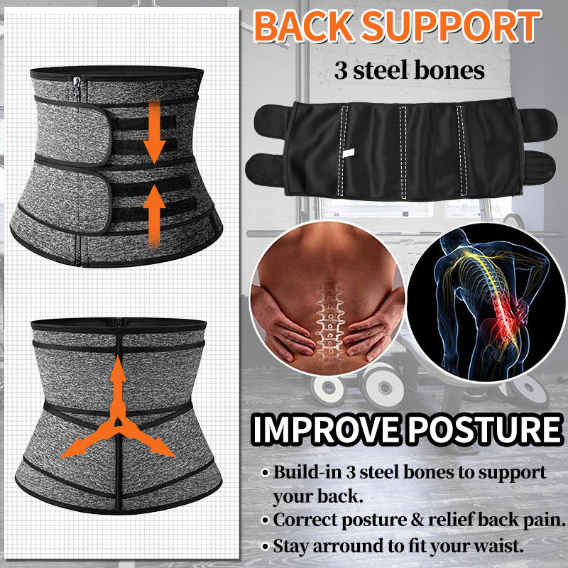 CURVAS ATELIER Men's Tactical Belt-Waist-Trainer & Back Support