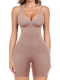curvas atelier overflair Shapewear Bodysuit for Women Tummy Control Deep V Neck Body Shaper Butt Lifting Fajas Seamless Thigh Slimmer Shorts Nude L