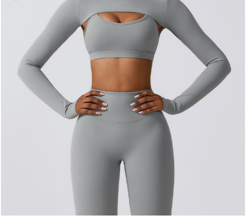 CURVAS ATELIER Color Block Cutout Yoga Set